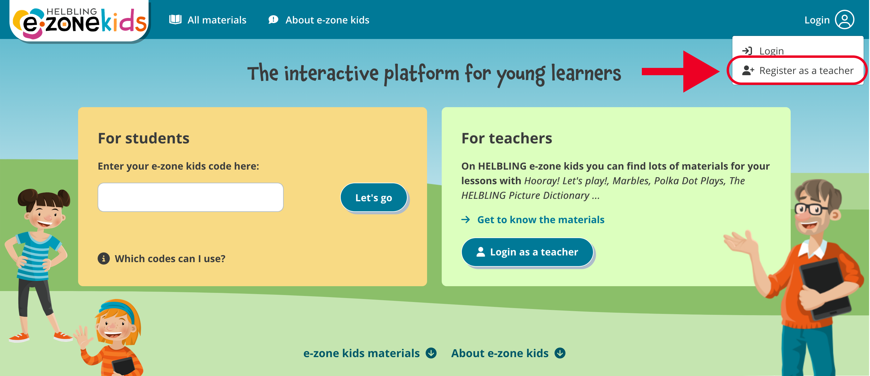 Register as a teacher