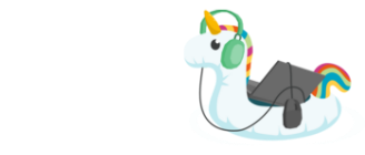 rainbow unicorn mascot